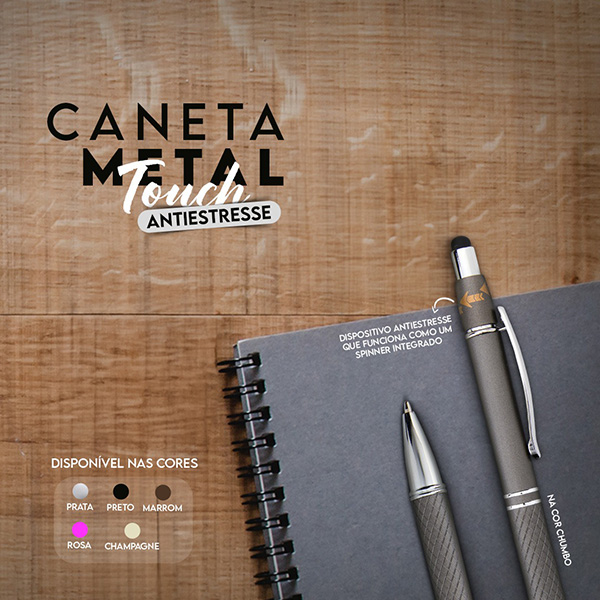 Caneta Metal Touch Antiestresse
